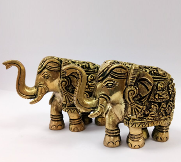 Brass Gajlaxmi (3 Inch) Jodi Tirthraj vaastu