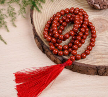 Red Jasper Mala Tirthraj vaastu