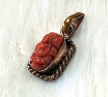 Coral Ganesh Pendant Tirthraj vaastu